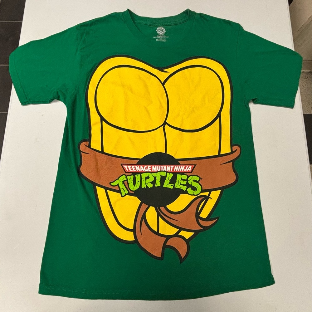 2015 Teenage Mutant Ninja Turtles Shell Graphic Green T-Shirt Size Medium